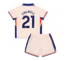 Chelsea Ben Chilwell #21 Koszulka Wyjazdowa dzieci 2024-25 Krótki Rękaw (+ krótkie spodenki)